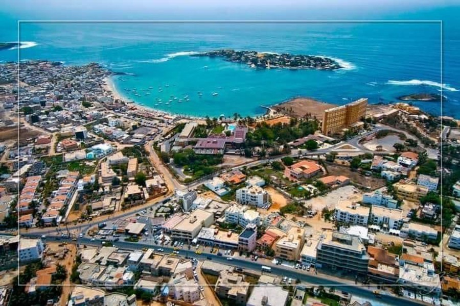 Aerial view of Dakar coastline